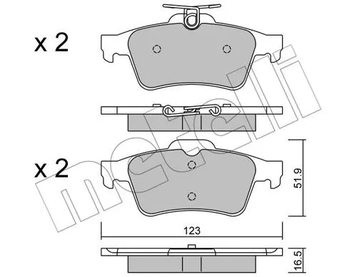 Brake Pad Set, disc brake (22-0337-1)