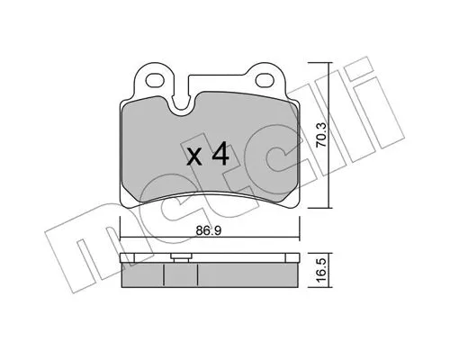 Brake Pad Set, disc brake (22-0660-0)