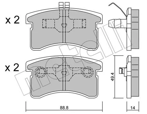 Brake Pad Set, disc brake (22-0378-0)