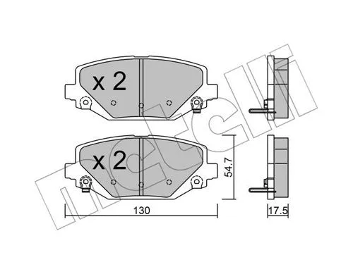 Brake Pad Set, disc brake (22-0947-0)
