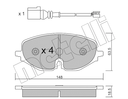 Brake Pad Set, disc brake (22-1280-0)