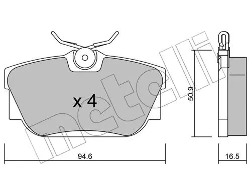 Brake Pad Set, disc brake (22-0346-0)