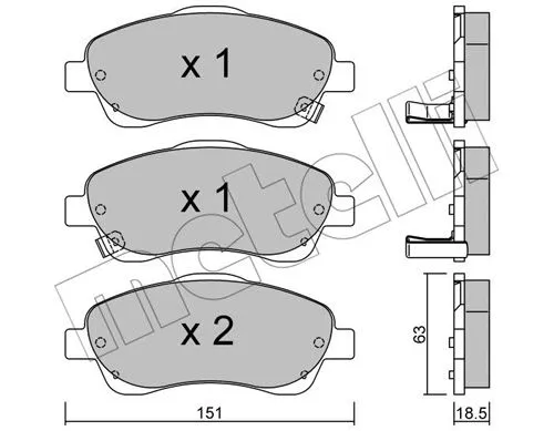 Brake Pad Set, disc brake (22-0450-0)