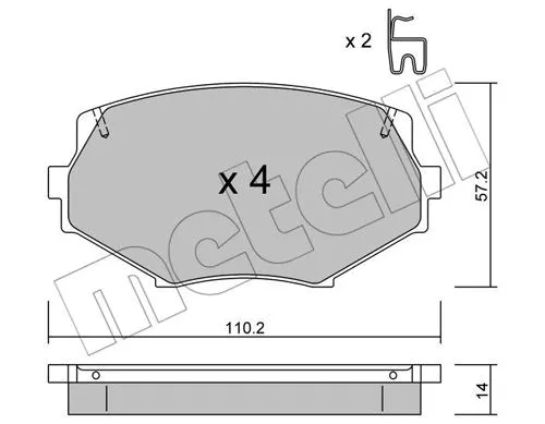Brake Pad Set, disc brake (22-0472-0)