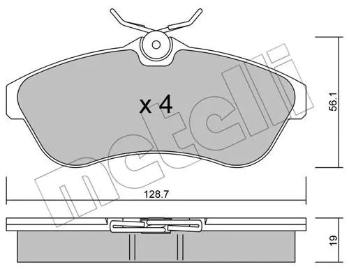 Brake Pad Set, disc brake (22-0329-0)