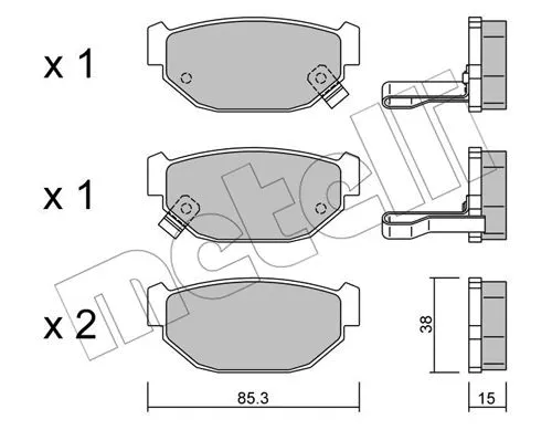 Brake Pad Set, disc brake (22-0499-0)