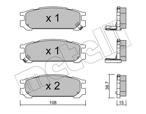 Brake Pad Set, disc brake (22-0204-0)