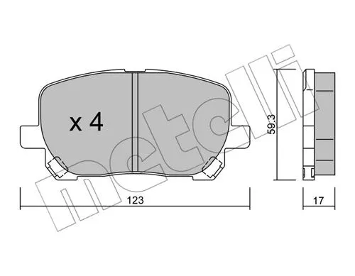Brake Pad Set, disc brake (22-0427-0)