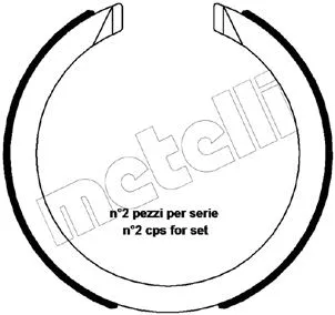 Brake Shoe Set, parking brake (53-0483)