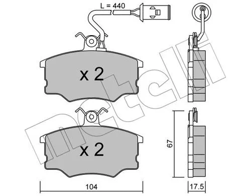 Brake Pad Set, disc brake (22-0053-1)