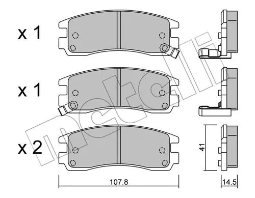 Brake Pad Set, disc brake (22-0697-0)