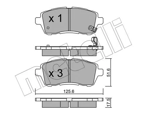 Brake Pad Set, disc brake (22-0793-0)