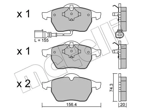 Brake Pad Set, disc brake (22-0181-4)