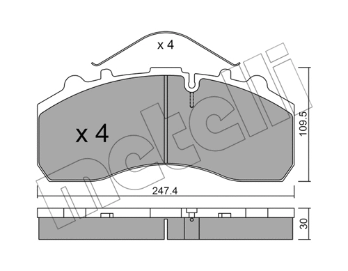 Brake Pad Set, disc brake (22-0585-0)