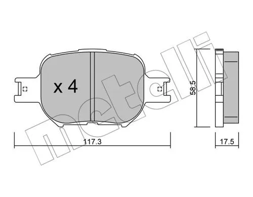 Brake Pad Set, disc brake (22-0614-0)