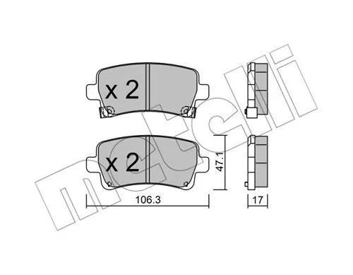 Brake Pad Set, disc brake (22-0844-0)