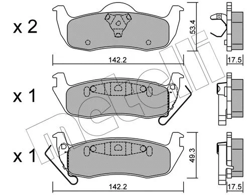 Brake Pad Set, disc brake (22-0720-0)