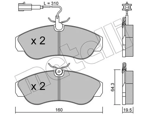 Brake Pad Set, disc brake (22-0155-1)