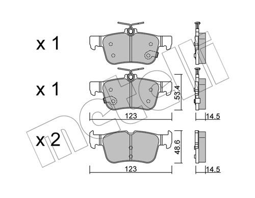 Brake Pad Set, disc brake (22-1040-1)