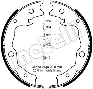Brake Shoe Set, parking brake (53-0450K)