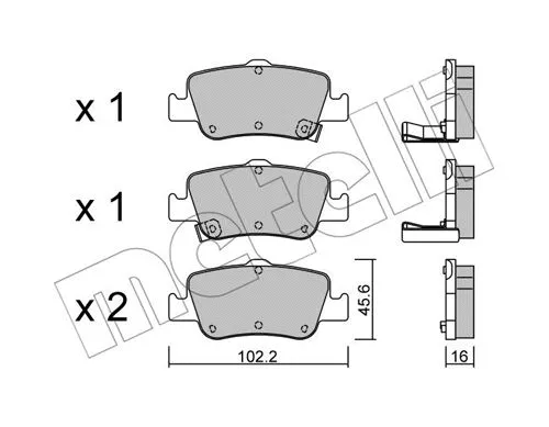 Brake Pad Set, disc brake (22-0796-0)