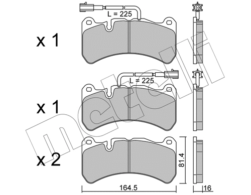 Brake Pad Set, disc brake (22-1201-2)