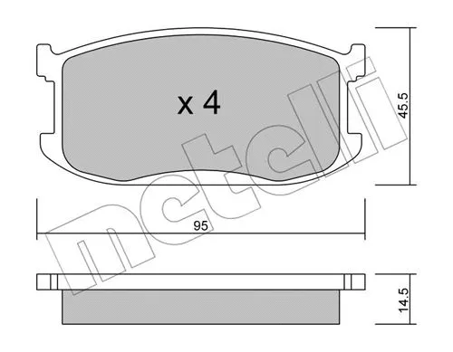 Brake Pad Set, disc brake (22-0467-0)