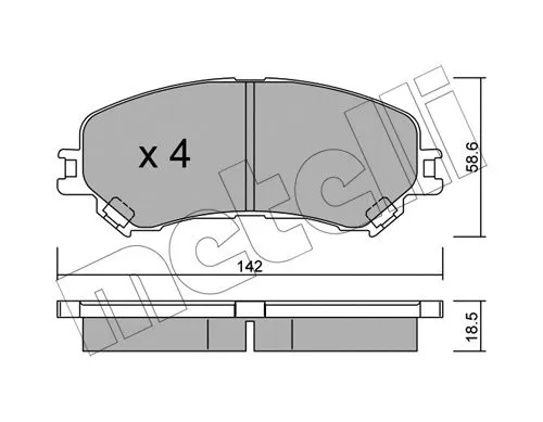 Brake Pad Set, disc brake (22-1111-0)