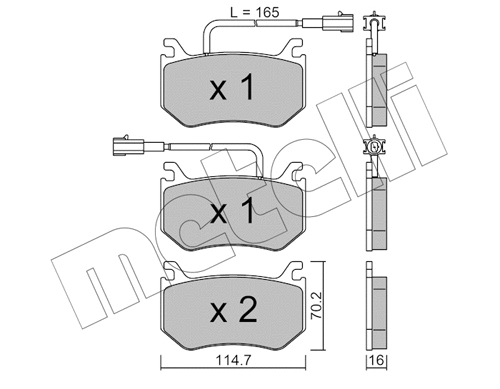 Brake Pad Set, disc brake (22-1102-0)