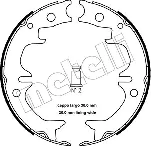 Brake Shoe Set, parking brake (53-0442)