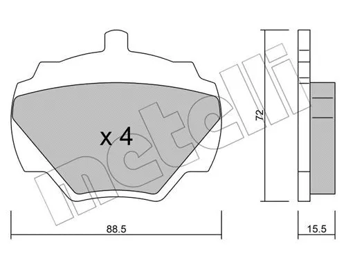 Brake Pad Set, disc brake (22-0353-0)