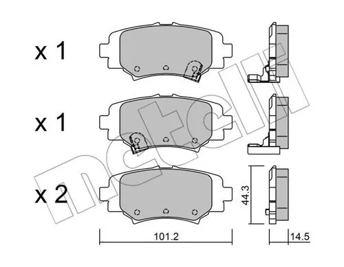 Brake Pad Set, disc brake (22-0993-0)