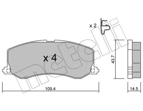Brake Pad Set, disc brake (22-0417-0)