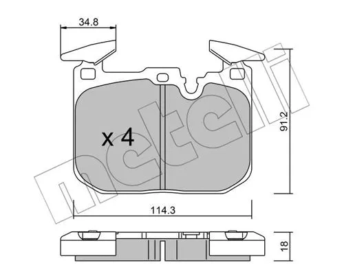 Brake Pad Set, disc brake (22-1015-1)