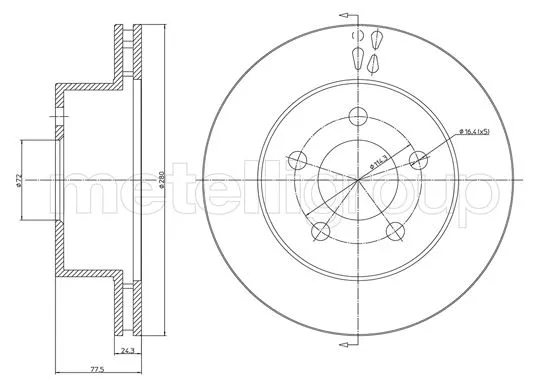 Brake Disc (23-1651C)