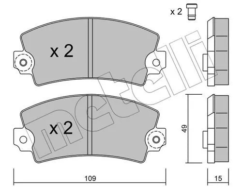 Brake Pad Set, disc brake (22-0005-0)