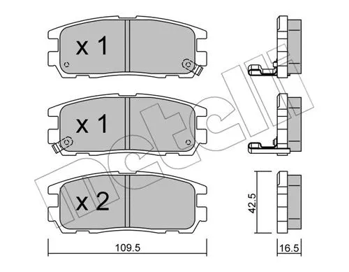 Brake Pad Set, disc brake (22-0358-0)