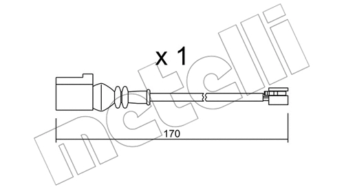 Warning Contact, brake pad wear (SU.289)