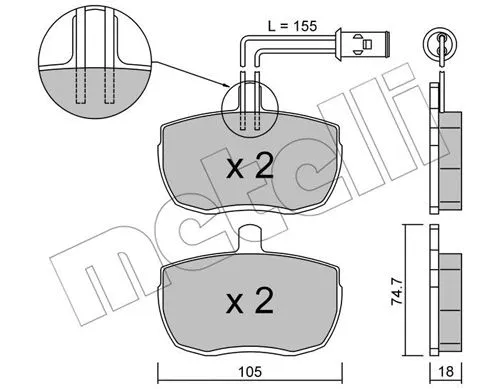 Brake Pad Set, disc brake (22-0016-1)