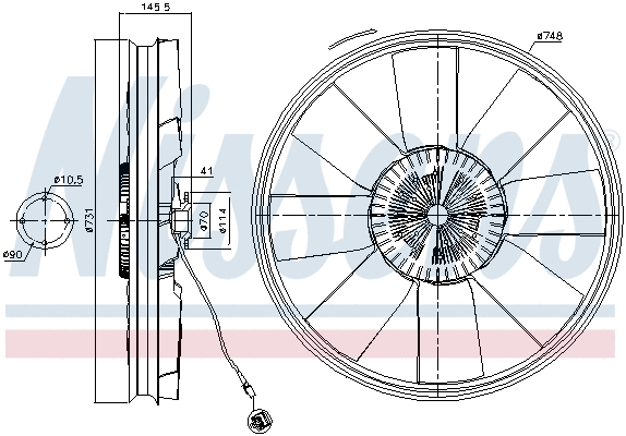 Clutch, radiator fan