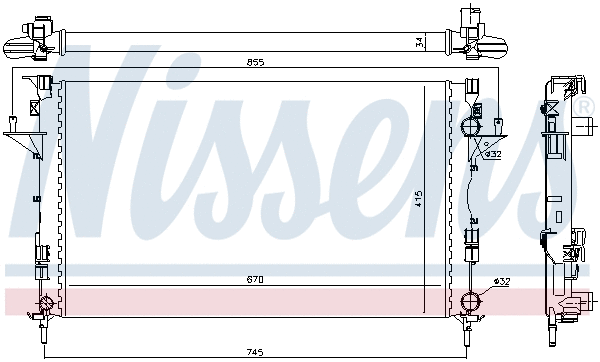 Radiator, engine cooling (699207)