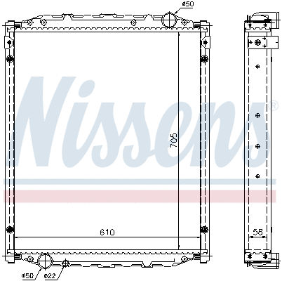 Radiator, engine cooling (67220A)