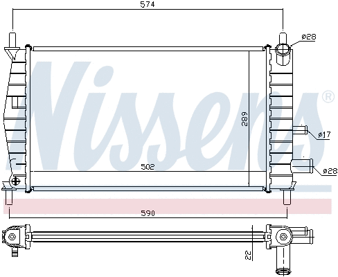 Radiator, engine cooling (696181)