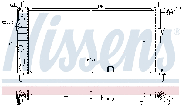 Radiator, engine cooling (690746)
