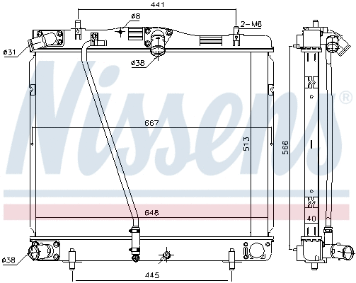Radiator, engine cooling