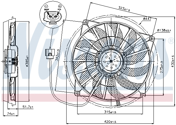 Fan, engine cooling (85637)