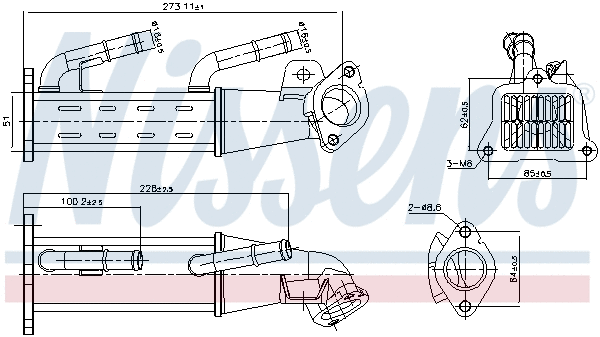 Cooler, exhaust gas recirculation (989404)