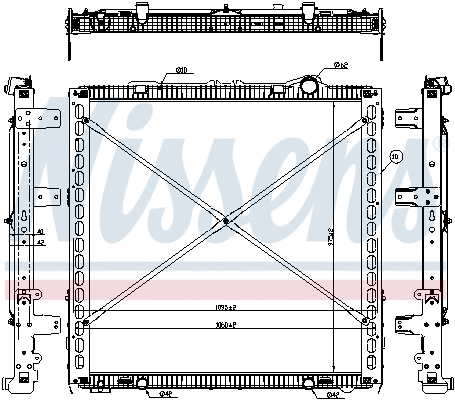 Radiator, engine cooling (61449)