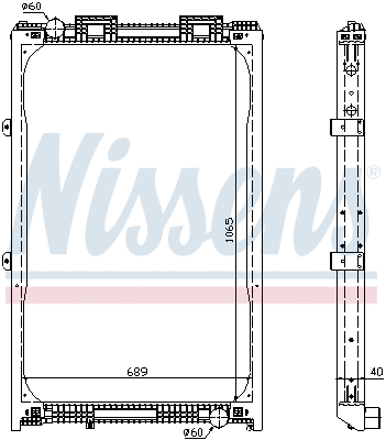 Radiator, engine cooling (62872A)