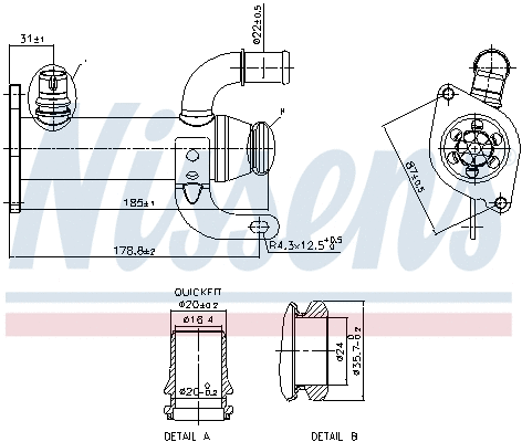 Cooler, exhaust gas recirculation